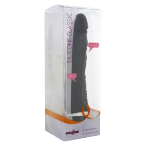 Super Natural Black Silicone Dildo Vibrating