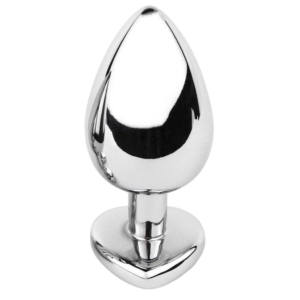Purple Metal Heart Anal Butt Plug