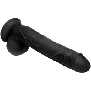 10 Inches Realistic Black suction non-vibrating dildo