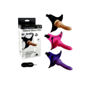 Vibrating Modes Strap on Harness Silicone Dildo